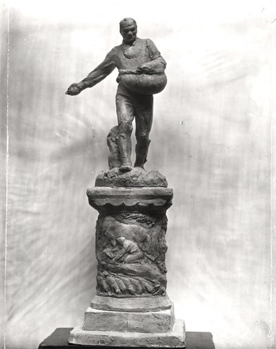 Il seminatore, bozzetto per un monumento dedicato ai lavoratori dei campi, 1889-1900 (terracotta) da Aime Jules Dalou
